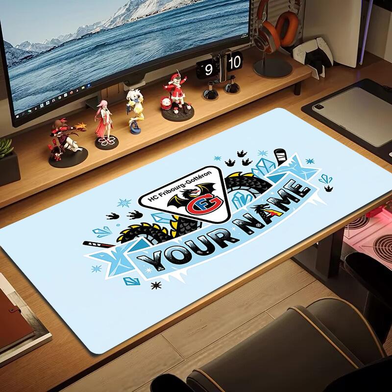 Fribourg-Gotteron Print Cushion Non-slip Laptop Tablet Big Mousepad XXL Mat Mini PC Playmat With Lock edge