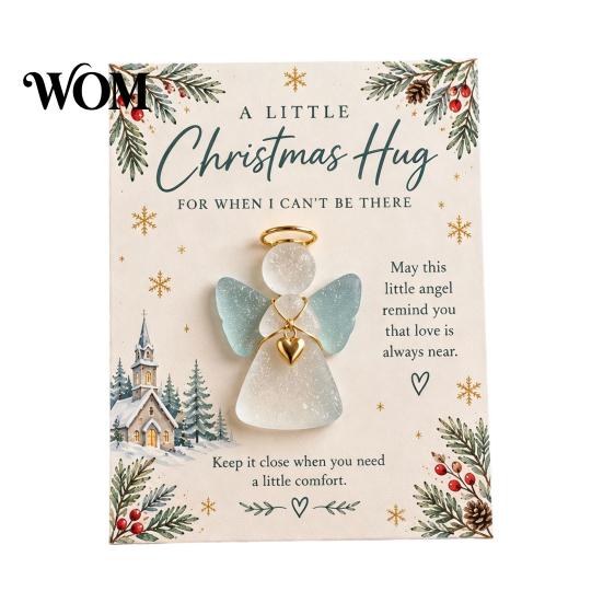 Creative Christmas Scrapbook Accessories Hug Pocket Card, Mini Festive Greeting Card Holiday Cheer Items for Backpacks with Envelope, Gift Tag Friends