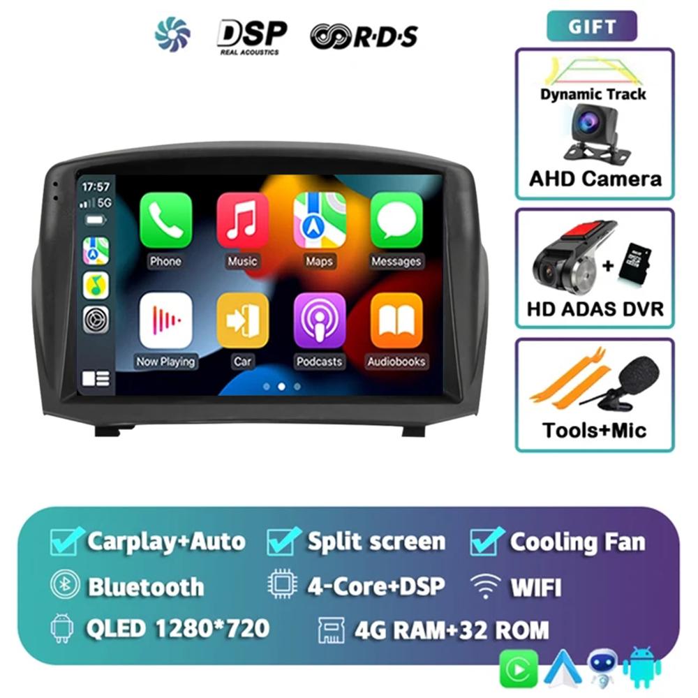 Автомагнитола Android 14 для Ford Fiesta Mk 6 2009 - 2018 2 DIN Навигация GPS Carplay Авторадио Стерео Мультимедийный Головной Блок 5G LET WIFI