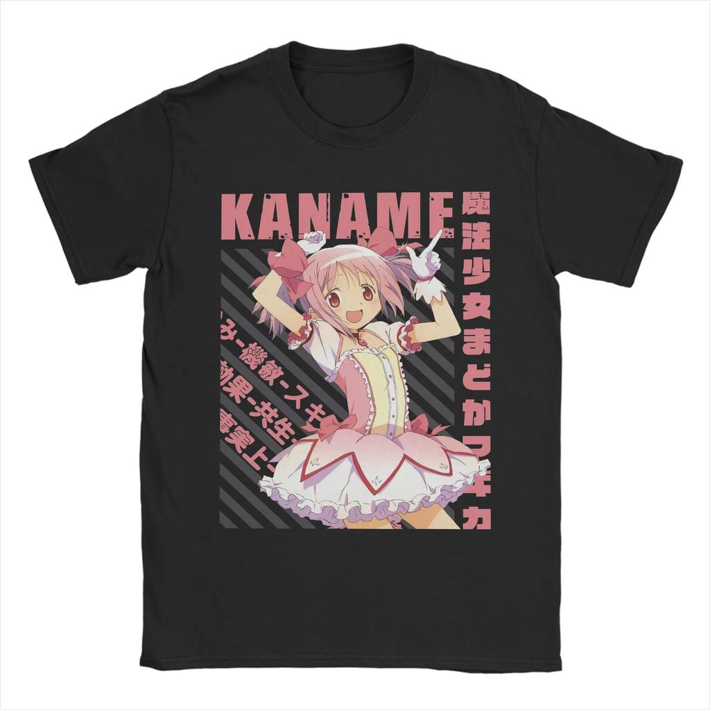 Puella Magi Madoka Magica Madoka Kaname Tshirt Pure Cotton Crew Neck Anime Graphic Print Unisex Wounisex Casual Oversized Streetwear
