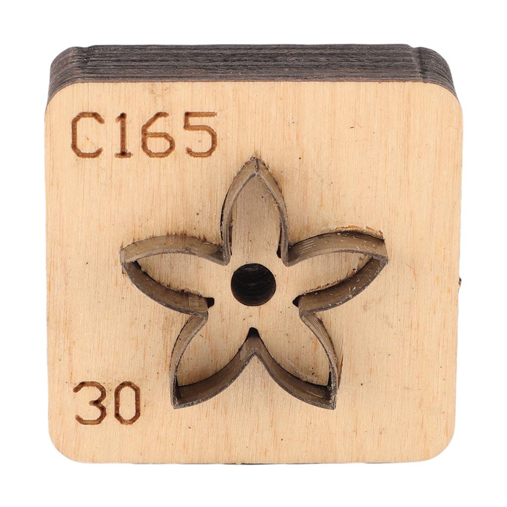 Форма для резки кожи с деревянным основанием, вырубной штамп в форме цветка для изготовления подвесок, проектов для рукоделия