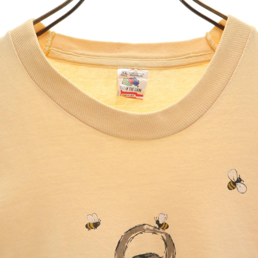 FRUIT OF THE LOOM 90-е годы Старая футболка с коротким рукавом и одинарной строчкой, сделано в США, мужская, б/у