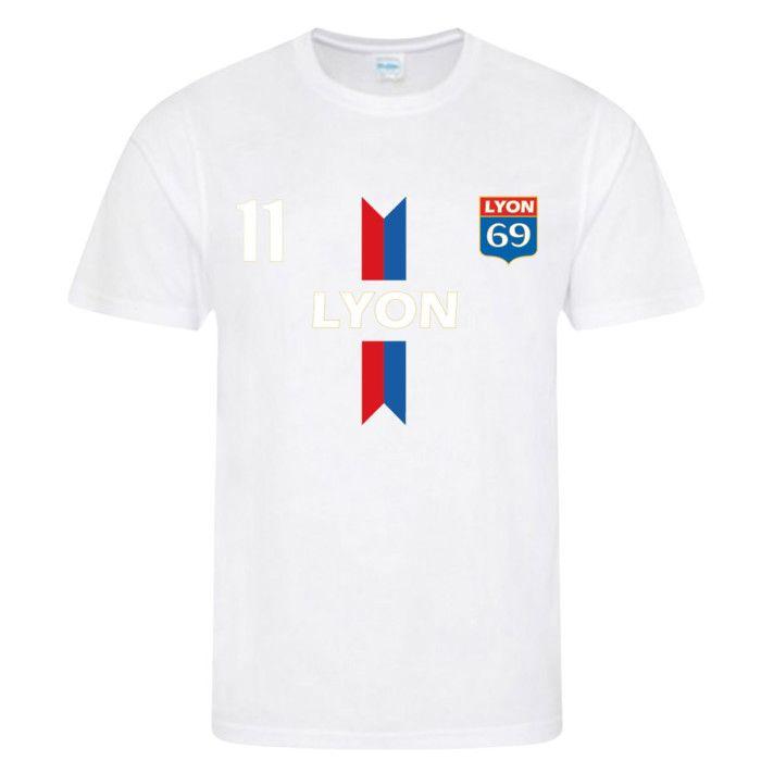 T-shirt sport enfant - NPZ - Lyon Football - Blanc - Tailles 3-14 ans - Licence Olympique Lyonnais
