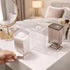 Sealed Cosmetics Cotton Pad Holder Plastic Makeup Pads Container Makeup Cotton Pad Box  for Bedroom