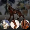 Wood Grain Howling Wolf Resin Lifelike Animal Sculpture for Home, Bedroom, Living Room, Study, and Office Desk Decoration