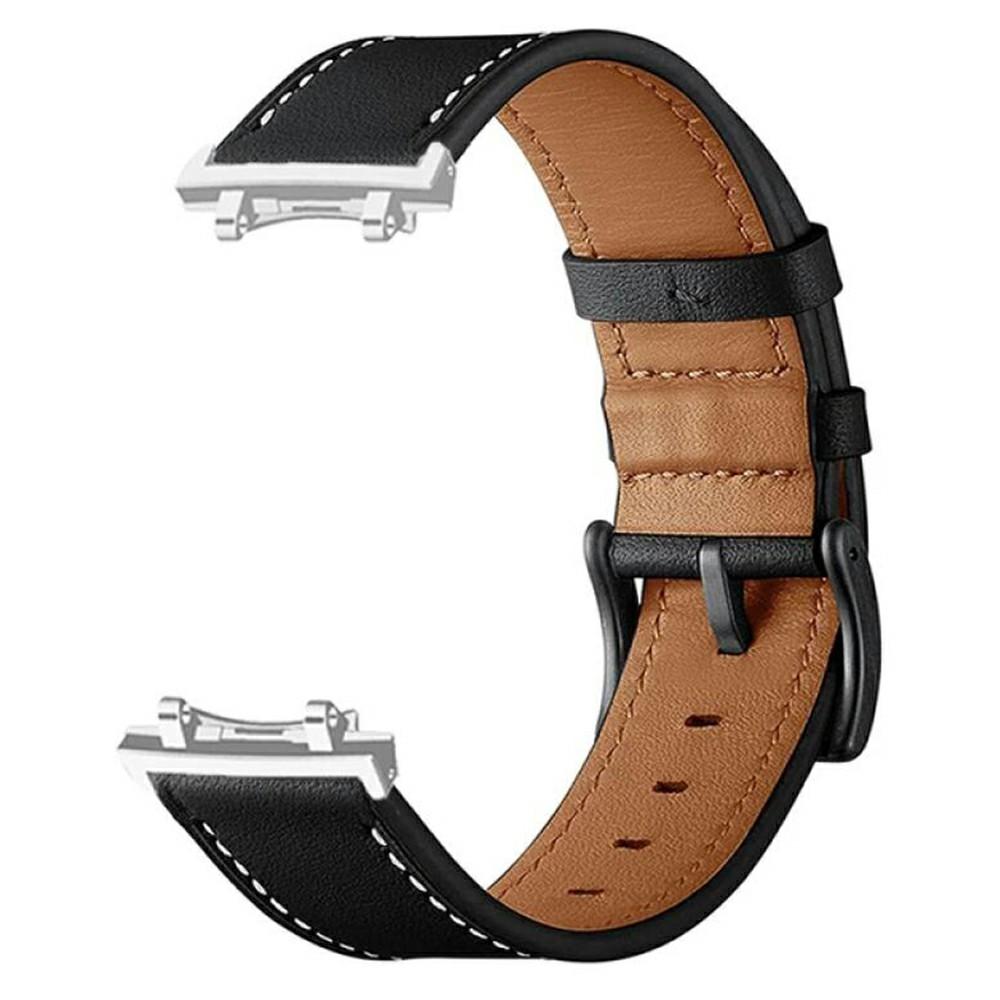 Fiber Leather Watch Band for Huami Amazfit T-Rex 2 Stitching Line Quick Release Replacement Strap