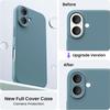 Protective Case - BOOLING - for iPhone Air - Slim Liquid Silicone Green Blue - 2 Tempered Glasses