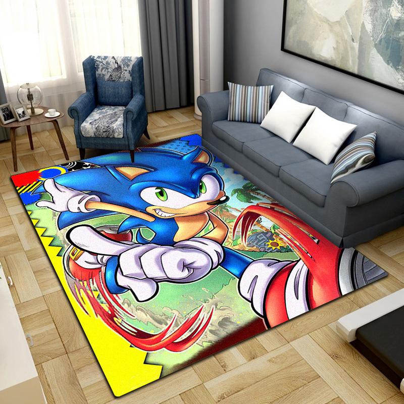 Sonic Series Cartoon Rug for Home Decoration,Washable Non-slip Large Rug Floot Mat LXRa53