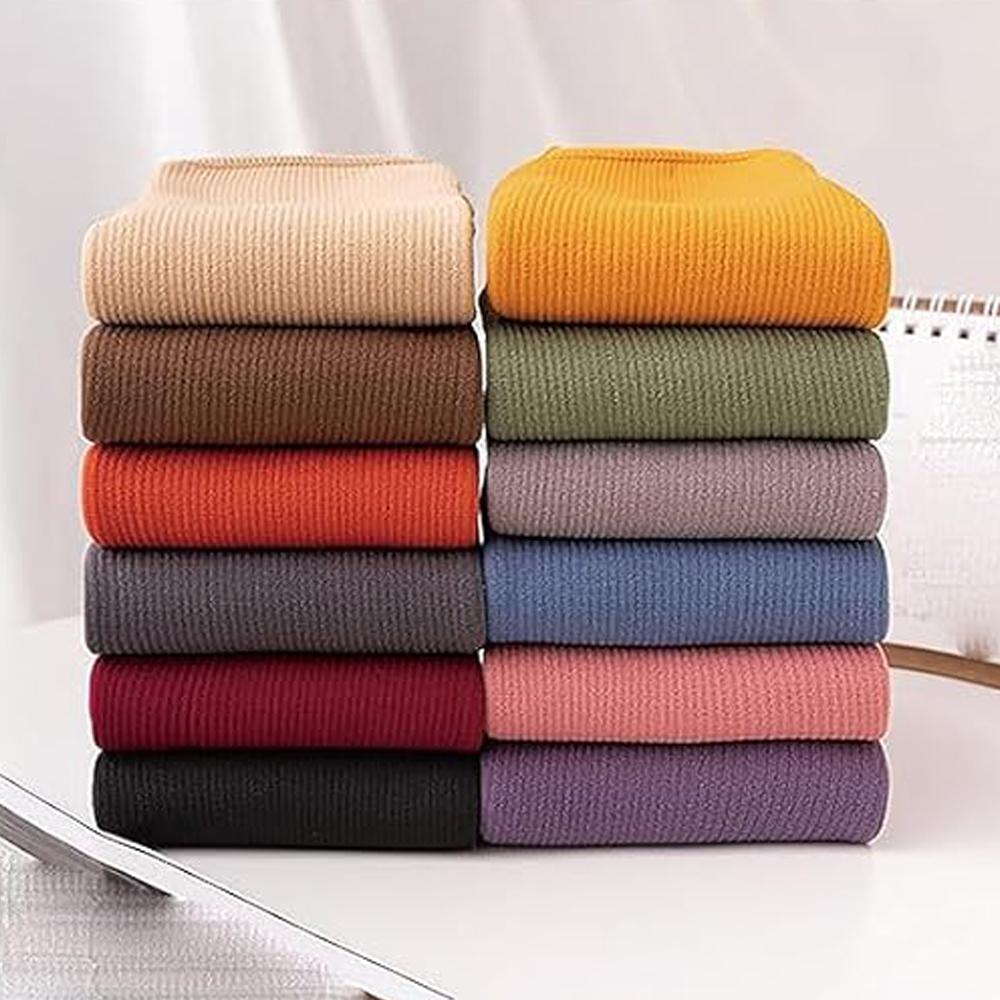 5Pairs Winter Warm Solid Women Socks Thick Thermal Wool Cashmere Blend Black Skin Seamless Snow Sock Velvet Soft Comfortable