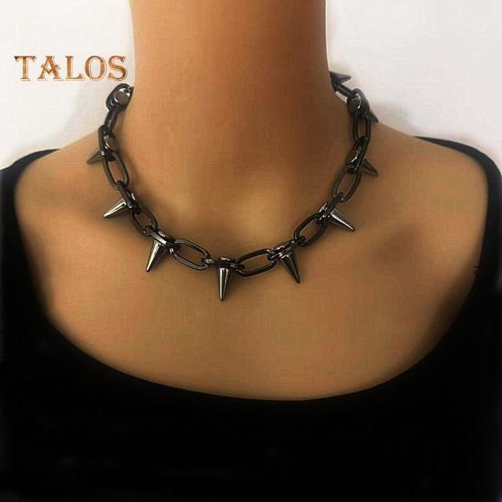 Spike Choker for Women Men Goth Punk Necklace Metal Spike Chain Choker Rock Night Club Rivet Jewelry
