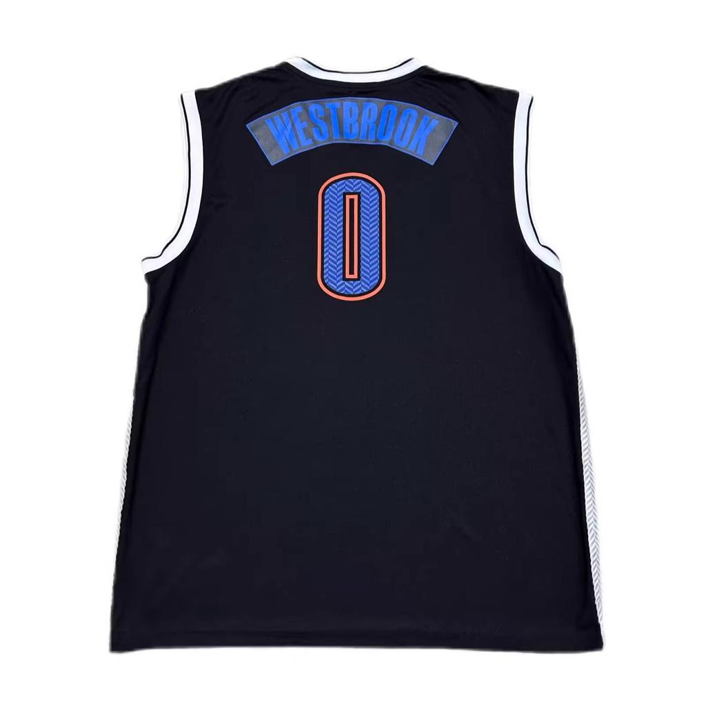 Adidas X NBA Collaboration Oklahoma City Thunder Russell Westbrook 0 V-Neck Fashion Sports Sleeveless Basketball Jersey 7818A-3NR-FKG1071