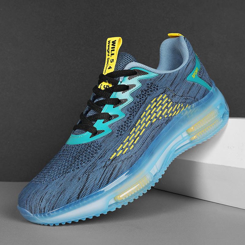 Новая осенняя мужская обувь большого размера, дышащая сетка, спортивный стиль, толстая подошва, увеличивающая рост, уличный стиль, кроссовки для бега