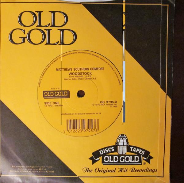 7-дюймовая пластинка MATTHEWS' SOUTHERN COMFORT - THREE - Woodstock / Joy To The World OG9795 Old Gold 1988 UK Рок Б/У