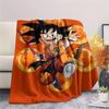 1PC Son Goku Patterned Flannel Blanket Suitable For All Seasons For Home Decor Warmth And Comfort Gifts Holiday Present