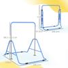 Kids Gymnastic Bar With Adjustable Height Foldable Horizontal Bars Blue