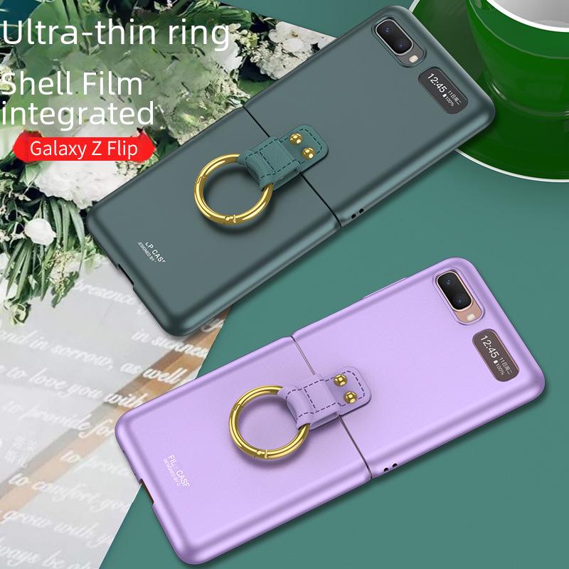 «Тонкий кожаный магнитный чехол для Samsung Z Flip6/5, Z Flip4/3 — складной, беспроводная зарядка, защита от падений»