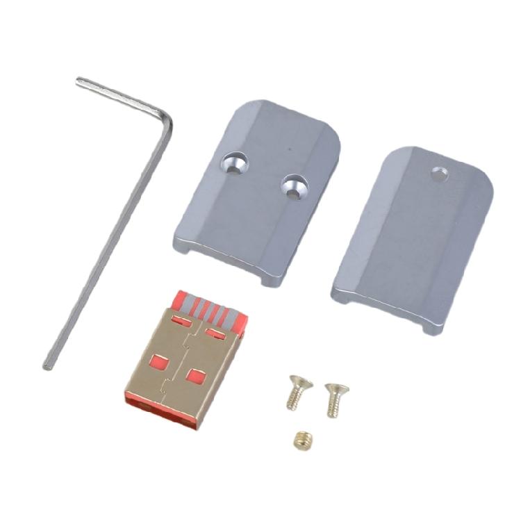 Разъем-вилка USB 3.0 Type A для DIY-подключения, ремонта и кастомизации кабелей диаметром 6 мм, с корпусом из алюминиевого сплава, долговечный