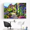 Diamond Embroidery Cross Stitch Landscape Round Picture Rhinestones Street Scenery Diamond Painting
