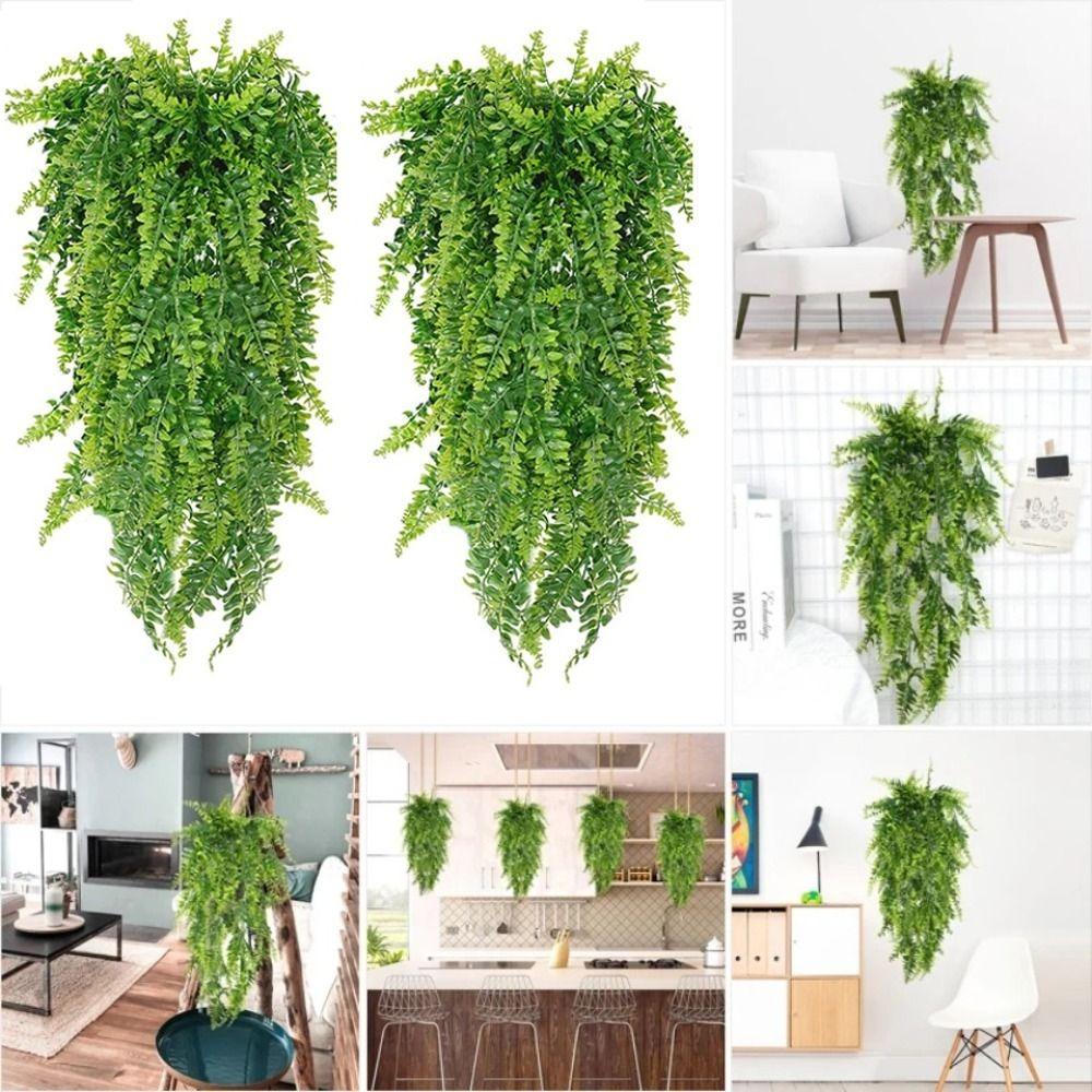 Hanging Persian Fern Leaves Plastic Fake Vine Grass Home Garden Room Decor  Wedding Party Wall