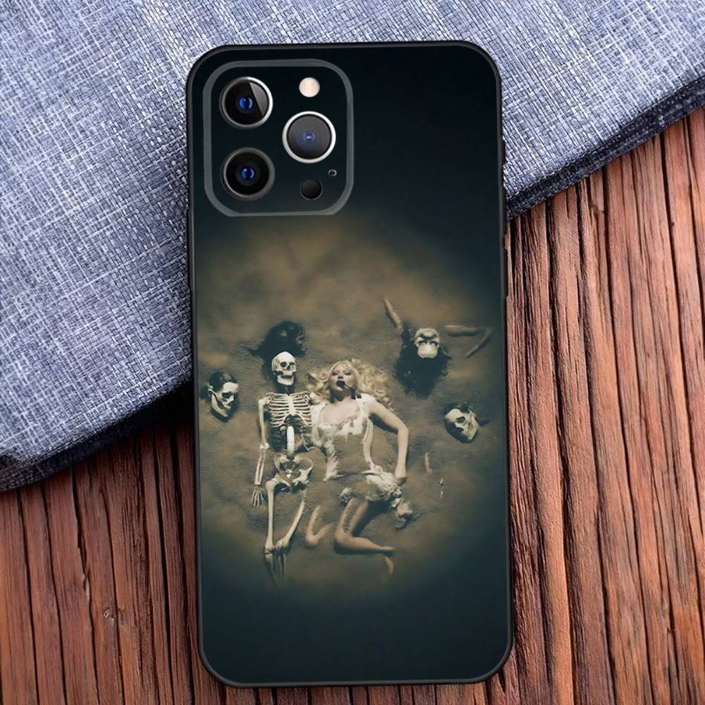 Mayhem L-Ladys G-Gaga Phone Case For iPhone 16,15,14,13,12,11,Pro,X,XS,Max,XR,Plus,Mini Black Soft Silicone Case