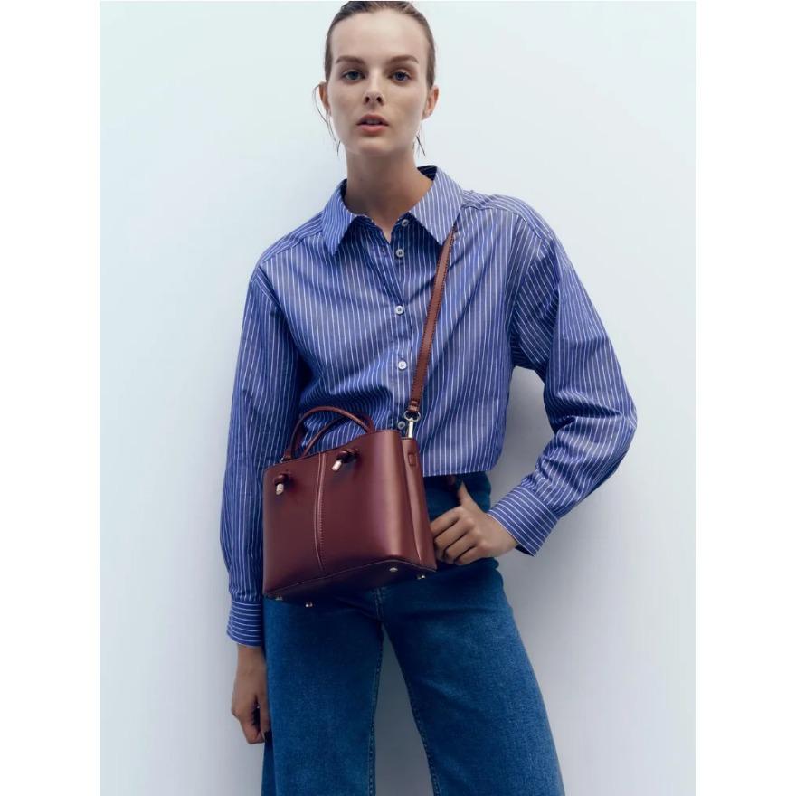 Простые женские сумки через плечо из искусственной кожи, повседневные женские сумки-ведра, однотонные, большой емкости, ручные женские сумки