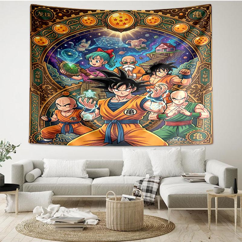 Dragon Ball Print Tapestry - Portable Wall Decor Cloth, for Home, Dorm, Travel, Bedroom, Living Room - Ideal Birthday Housewarming Gift