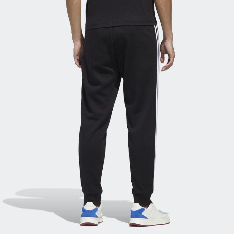 adidas Теплые ветрозащитные свободные повседневные длинные вязаные спортивные штаны с флисовой подкладкой мужские черные GD5473