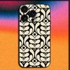 Flower Multi Stem Orla Kiely Folio Phone Case For iPhone 16,15,14,13,12,11,Pro,XS,Max,XR,Plus,SE,Mini Soft Black Cover