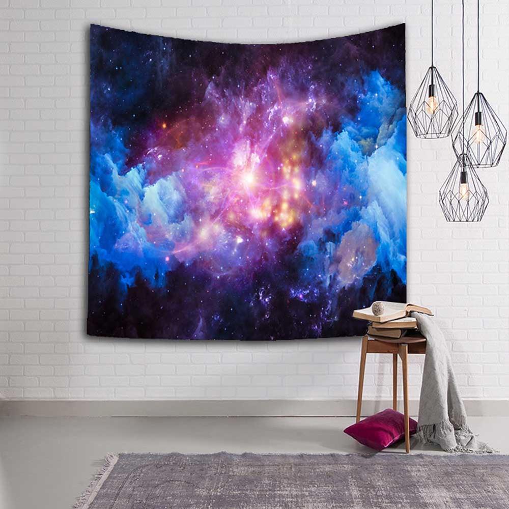 Настенный гобелен Galaxy Hippie Retro для дома, пляжное полотенце для йоги, одеяло со звездным небом, скатерть, декорация пейзажа