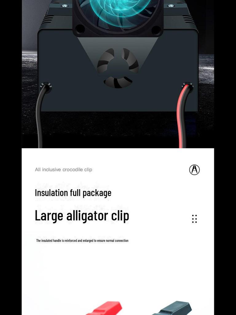 Intelligent 12V/24V Pure Copper Car Battery Charger with Automatic Pulse Repair and Full Charge Self-Stop