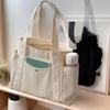 Yousheng Women Canvas Shoulder Bag Heavy Duty Work Tote with Side Pockets Zip Closure Handbag for Travel Shopping Commuting Gym