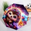 Sleepy Hedgehog Dreams Umbrella Folding umbrella, automatic umbrella 8-Frame for Travel, camping Use Gift for Halloween Christmas