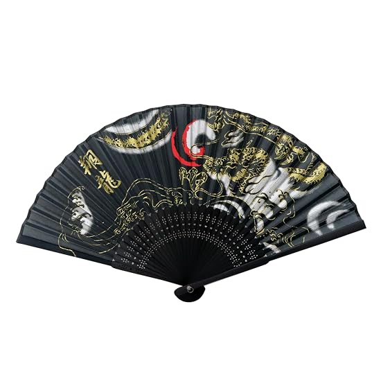 Japanese Souvenir Folding Fan, Soaring Dragon, Dragon, Made in Japan, Japanese Pattern, Fan, Lucky C