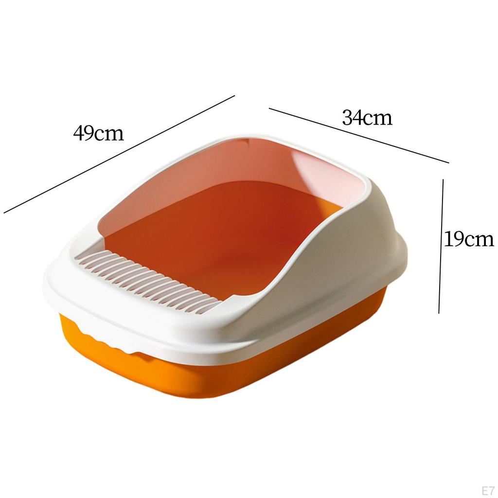 Полузакрытый лоток для кошачьего туалета, объем 12 л, 19x13x7,5 дюйма, многофункциональный, съемный, защита от разбрызгивания