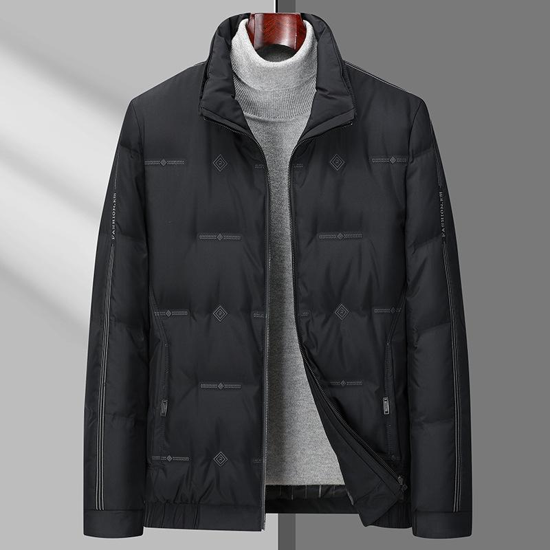 Зимняя новинка для мужчин и молодежи, короткая модная куртка-пуховик с воротником-стойкой, защищающая от холода