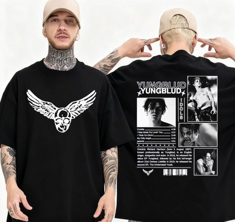 2025 Summer Singer Yong Bulu Idol Album Tour Cover Tshirt Mens Fashion Harajuku Pure Cotton Hiphop Tshirt Casual Street Wear