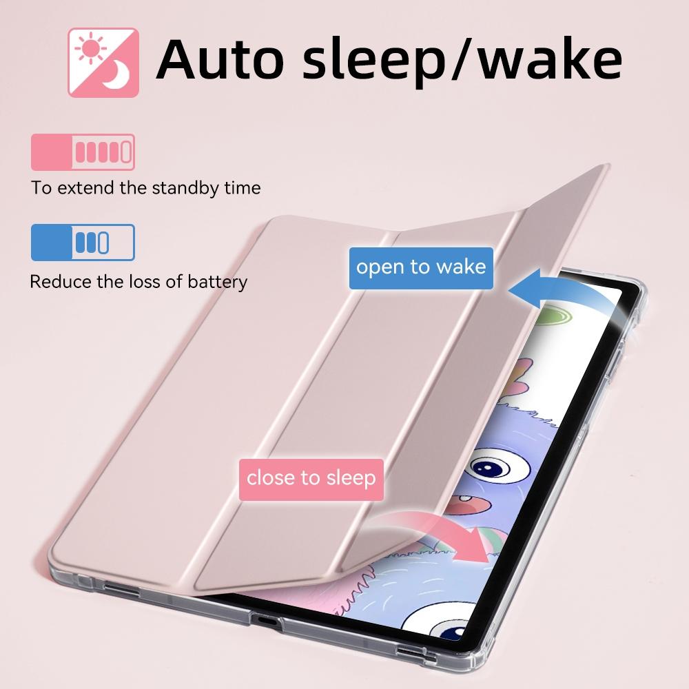 Чехол для Samsung Galaxy Tab A8 10.5 A9 Plus S9 FE Plus S8 Plus S7FE Plus S6 Lite Прозрачный чехол с держателем для карандаша