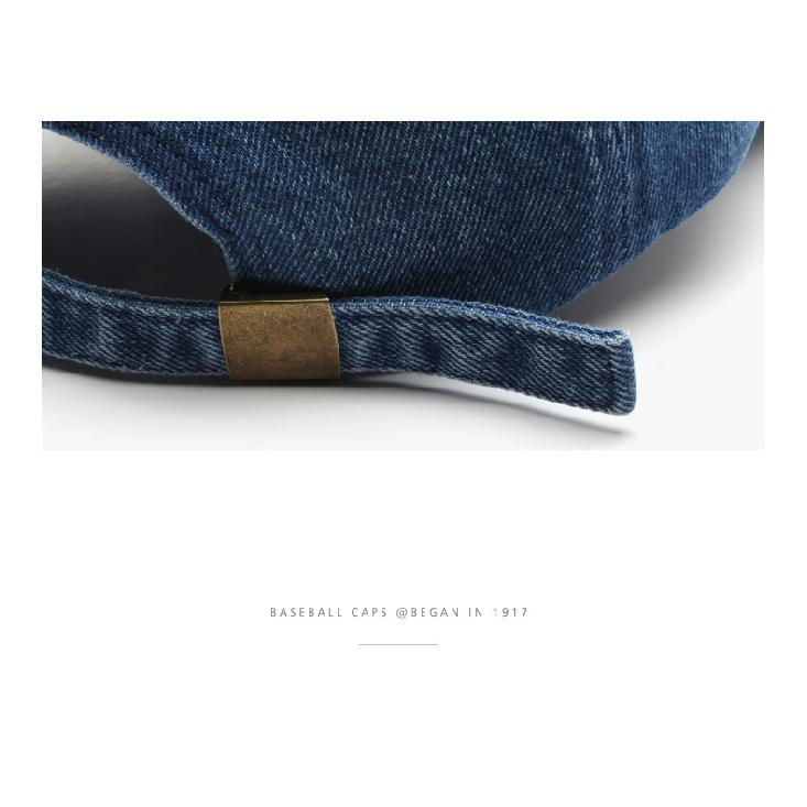 Ripped denim baseball cap, washed denim, outdoor men's sun hat