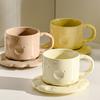 Кружки и блюдца для кофе Nordic Cheese Керамические чашки и блюдца Чашки и блюдца для послеобеденного чая Чашки для завтрака Кружки для молока 300 мл