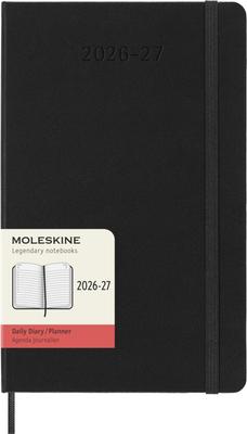 Moleskine 2026 18-месячный ежедневник, большой, черный, с началом в июле, твердая обложка, дневник 13x21 см DHB18DC3Y27