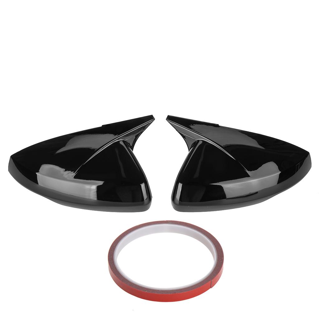 Глянцевый черный для VW Polo MK6 TSI TDI MPI GTI GTD 2018-2025 Накладка на боковое зеркало заднего вида, колпак зеркала заднего вида, прямая накладка на зеркало
