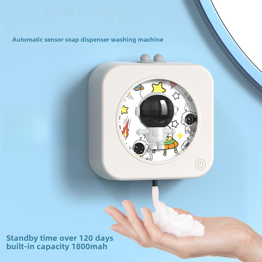 Astronaut style electric foam induction soap dispenser, wall mounted automatic dispensing sensor for hand sanitizer, gifts