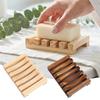 Wooden Natural Soap Box Soap Dishes Tray Creative Wooden Prevent Mildew Drain Box Storage Soap Rack Kitchen Bathroom Accessories