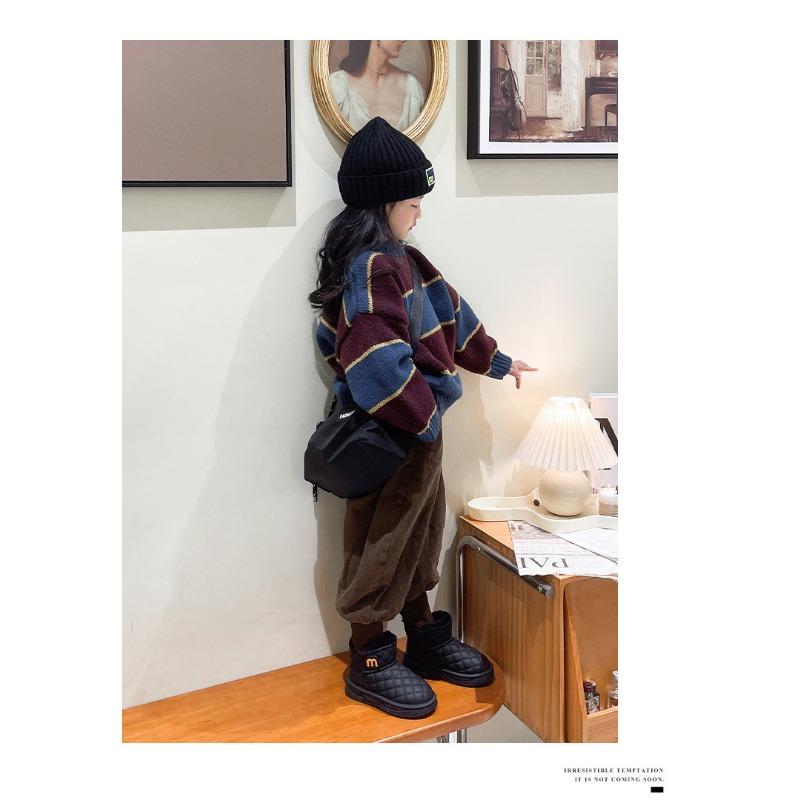 Korean Version of Fashion Children's Snow Boots Winter New Short Boots Piled Thickened Cotton Boots Snow Cotton