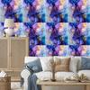 Ink blue, purple and azure wallpaper for living room and bedroom 50x1000