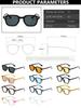 Classic Retro Rivet Small Rectangle Sunglasses Punk Vintage Designer Fashion Square Glasses Frame Shades For Men Women