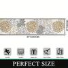Modern Dahlia Floral Hallway Runner Rug, Neutral Tone Non-Slip Floor Mat for Entryway  Living Room