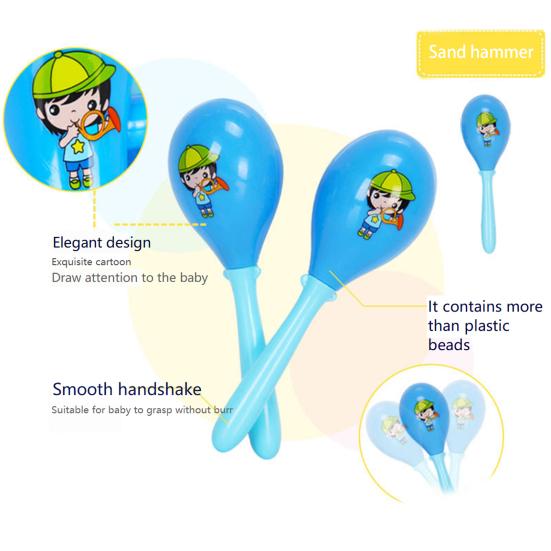 6 шт./компл. Взаимодействие родителей и детей, ABS, интересный рожок, стук руками, детские музыкальные игрушки, детский барабанный набор