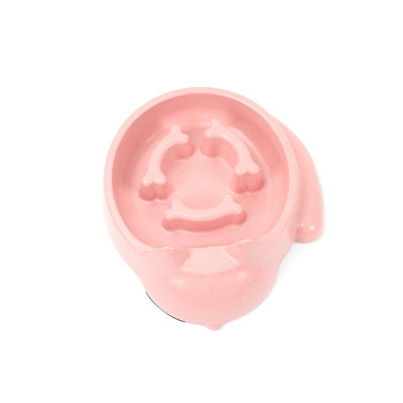 Медленная кормушка для домашних животных, нескользящая миска для корма для собак из бамбукового волокна, антизаглатывающая миски для кошек и щенков, медленное кормление для собак средних и маленьких пород