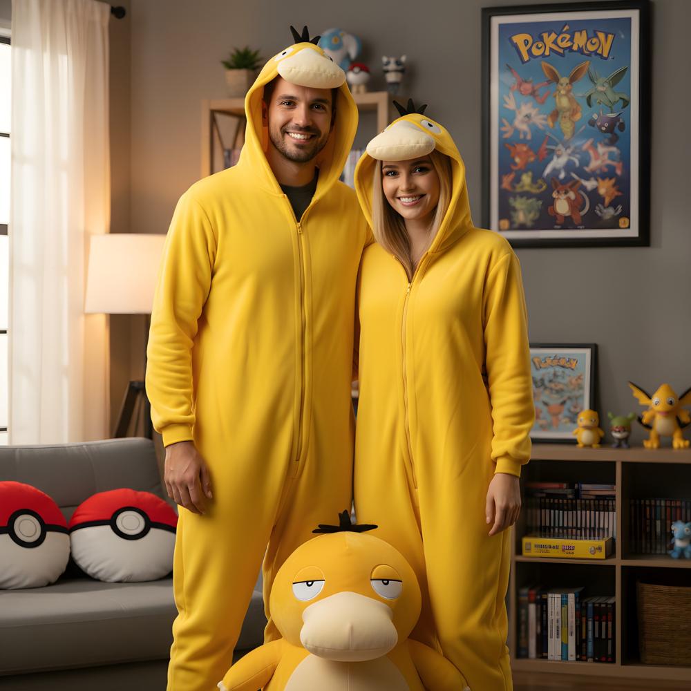 Piżama Onesie Kigurumi Kostium Przebranie Pokemon Psyduck Xxxl: 195 - 205Cm